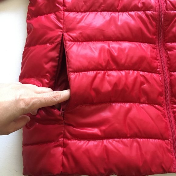 Mossimo Supply Co Women's Medium Red Puffer Jacket with Full Zip-Up Mock Neck - Picture 4 of 13